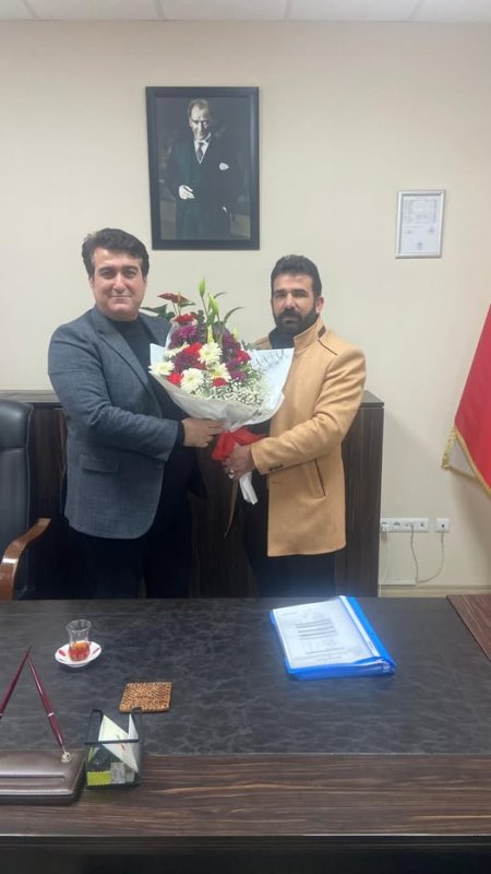 Evrenköy Mahallesi Muhtarı Ramazan Yıldırım’dan Adapazarı İlçe Emniyet Müdürü Mustafa Koç’a ziyaret