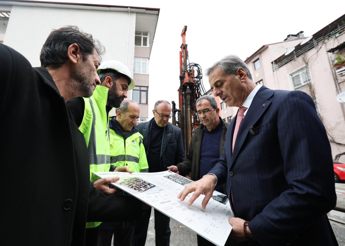 Yusuf Alemdar,zemin etüdü çalışmalarını yerinde inceledi.